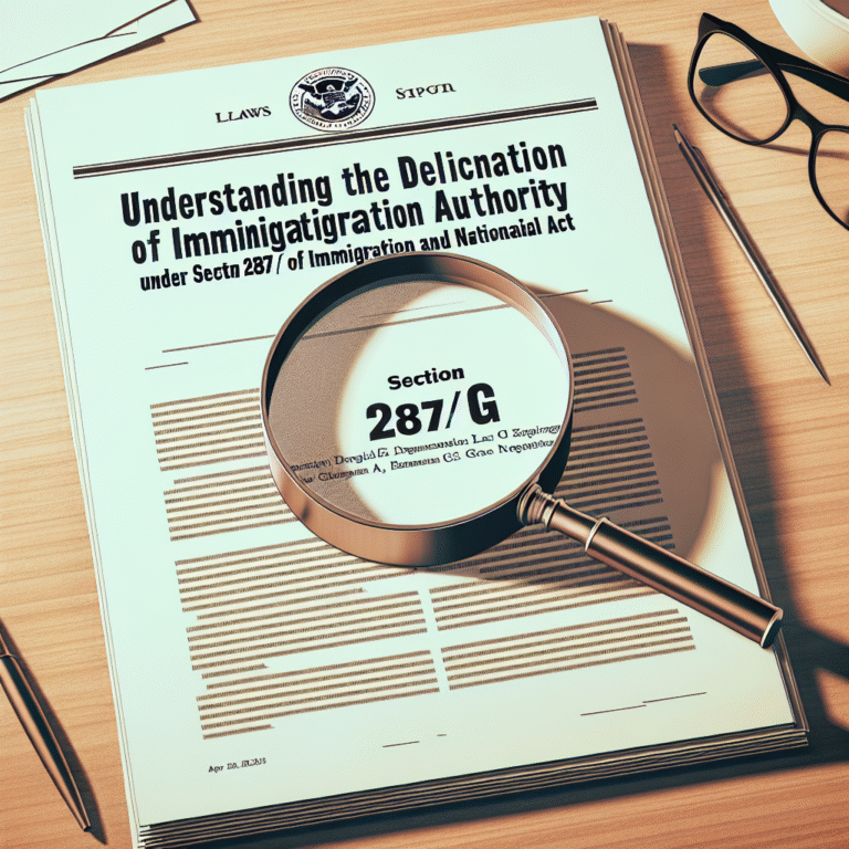 Understanding the delegation of immigration authority under section 287(g) of
